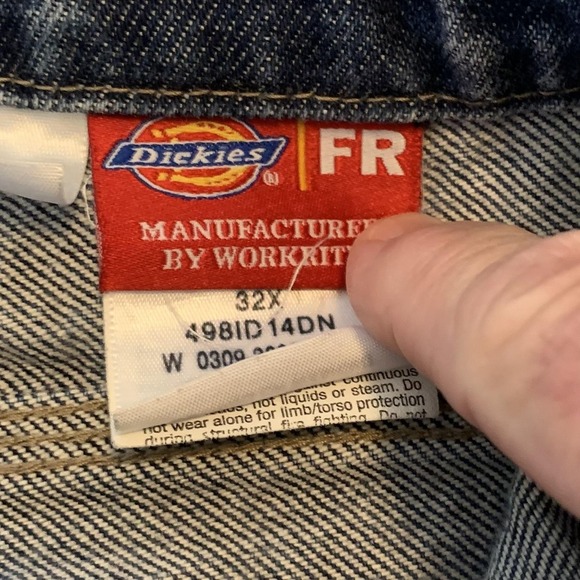 Dickies FR Jeans Mens 31x30 Blue Indura Westex HRC 2 Flame Resistant Carpenter - Picture 2 of 16